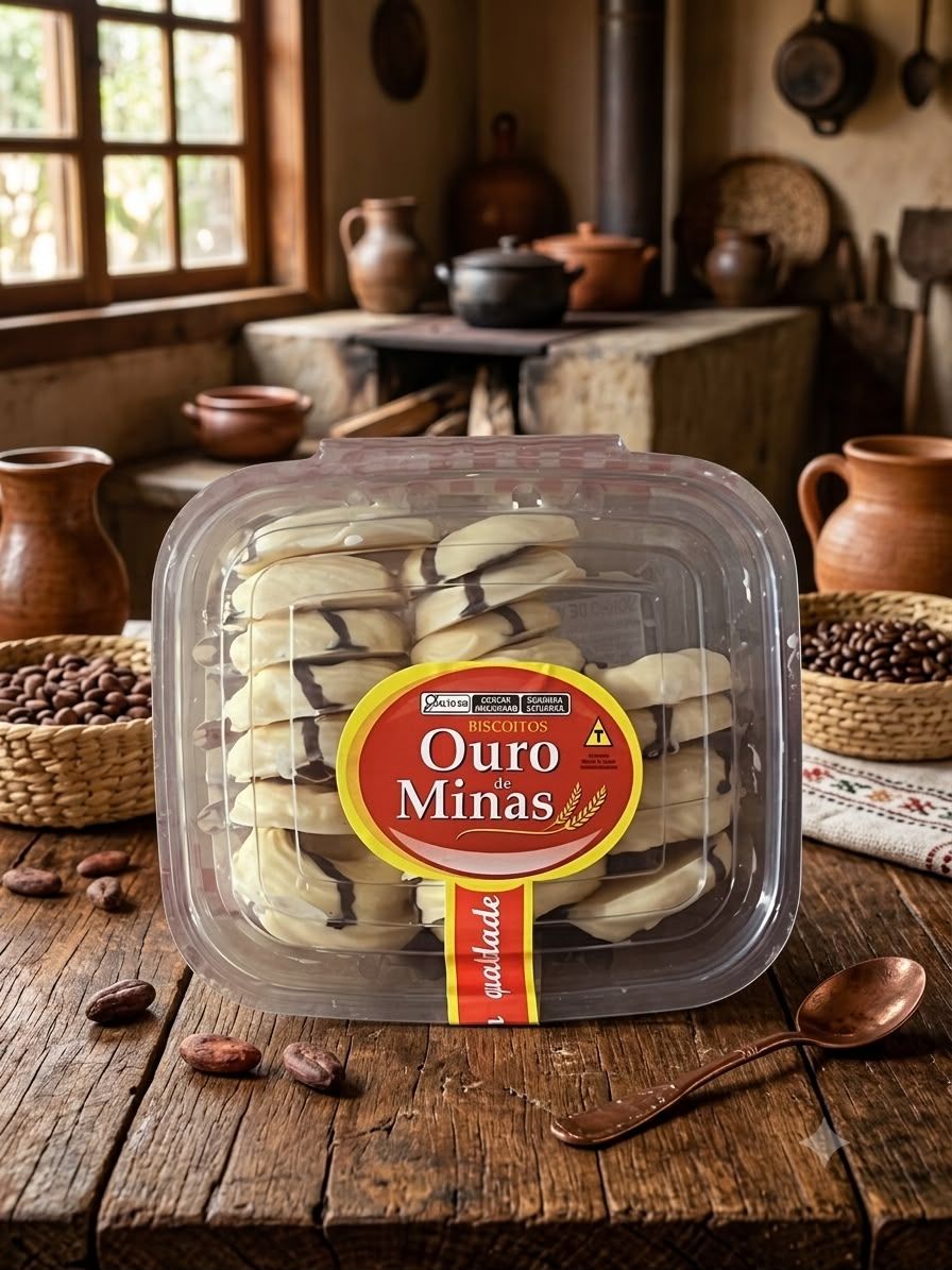 Embalagem oficial Biscoito Recheado com Chocolate — Ouro de Minas
