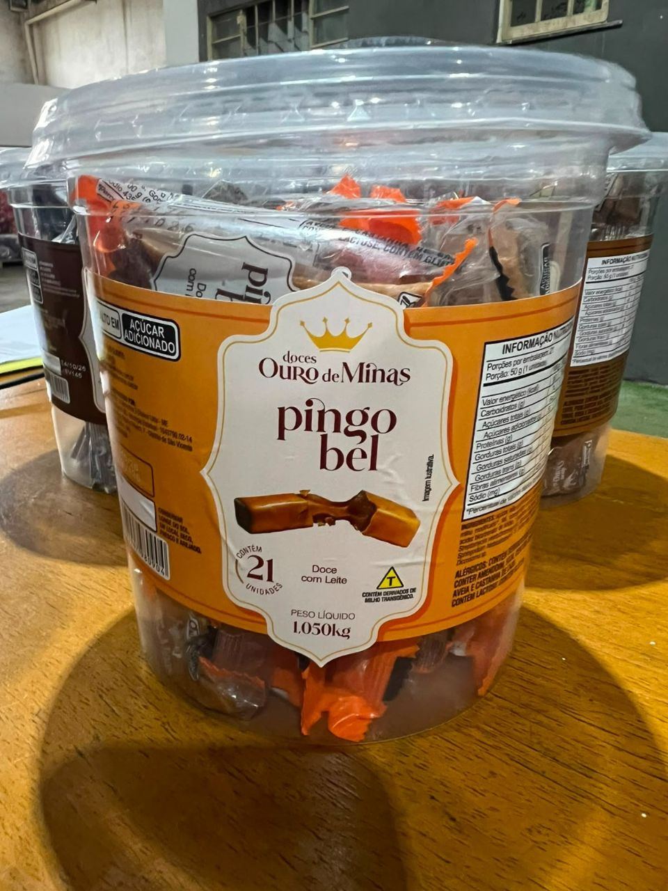 Embalagem oficial Pingo Bel — Ouro de Minas