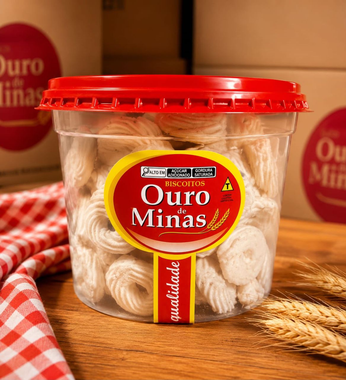 Embalagem oficial Sequilho Sabor Nata — Ouro de Minas
